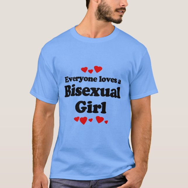 Alla Kärlek a Bisexual Girl Tee Shirt (Framsida)