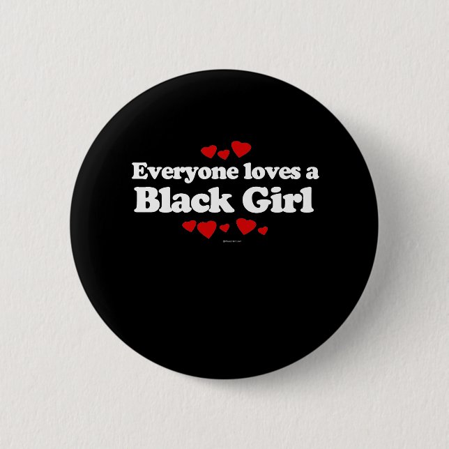 Alla Kärlek a Black Girl T-shirt Knapp (Framsida)
