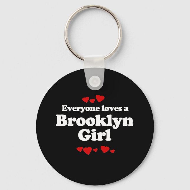 Alla Kärlek a Brooklyn Girl T-shirt Nyckelring (Framsida)
