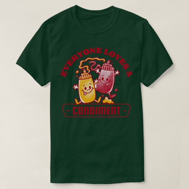 Alla Kärlek a Condiment Roligt Retro Food T Shirt (Design framsida)