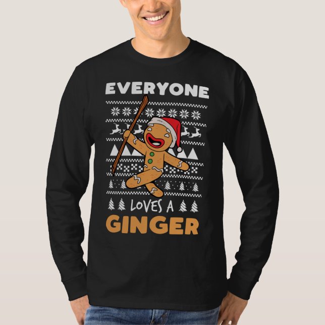 Alla Kärlek A Ginger Design Baker Funny Christm T Shirt (Framsida)