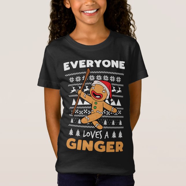 Alla Kärlek A Ginger Design Baker Funny Christm T Shirt (Framsida)