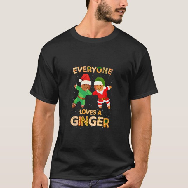 Alla Kärlek A Ginger Funny Cute Gingerbröd Chr T Shirt (Framsida)