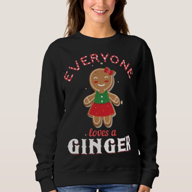 Alla Kärlek A Ginger Funny Cute Gingerbröd Chr T Shirt (Framsida)