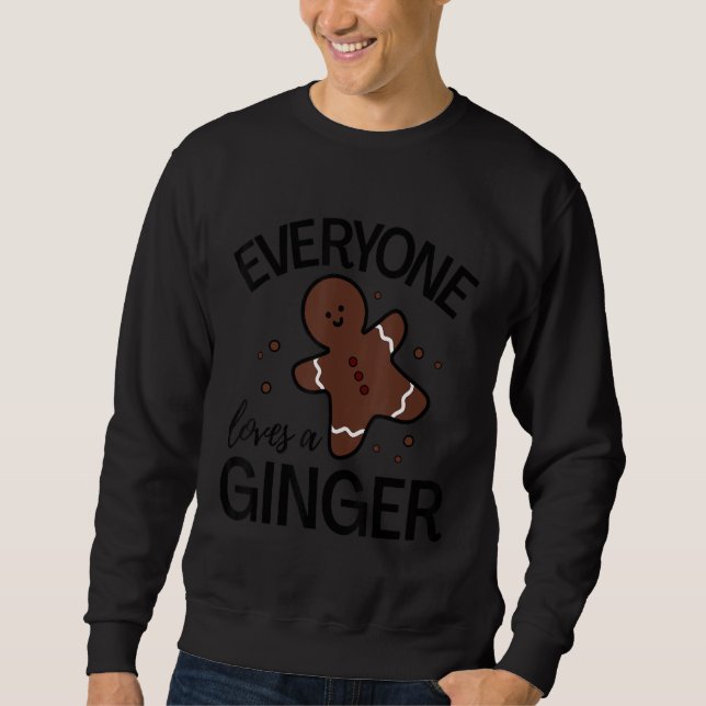 Alla Kärlek A Ginger - Funny Cute - Gingerbröd Lång Ärmad Tröja (Framsida)