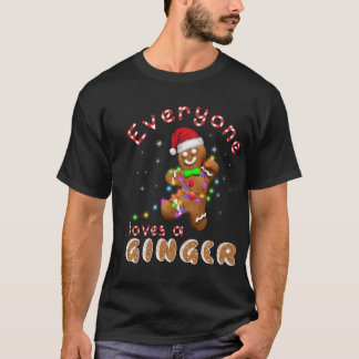 Alla Kärlek A Ginger Funny Gingerbröd Julafton T Shirt