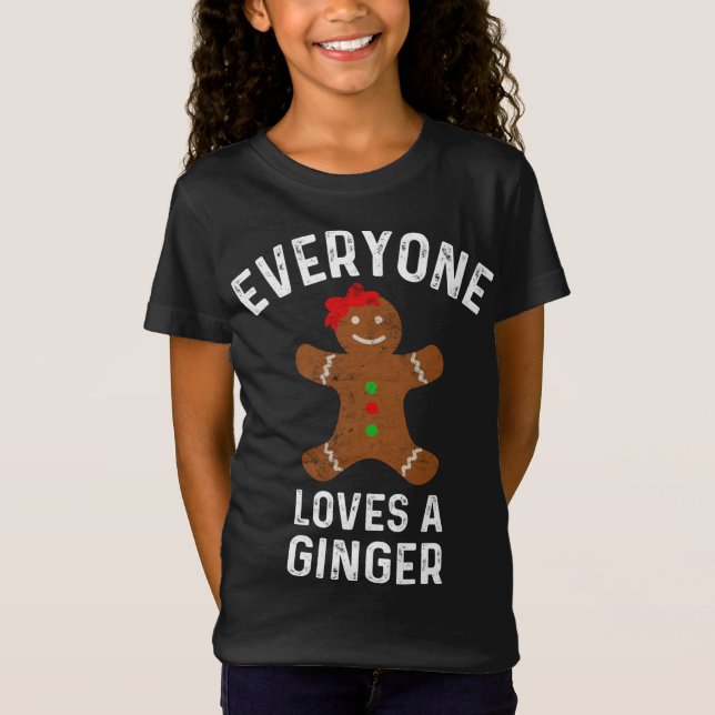 Alla Kärlek A Ginger Funny jul Gingerbrea T Shirt (Framsida)