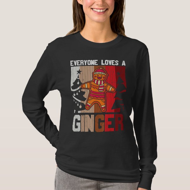 Alla Kärlek A Ginger God jul Graphic T Shirt (Framsida)