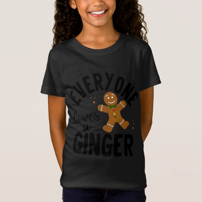 Alla Kärlek A Ginger-Pepparkaksgubben jul T Shirt (Framsida)