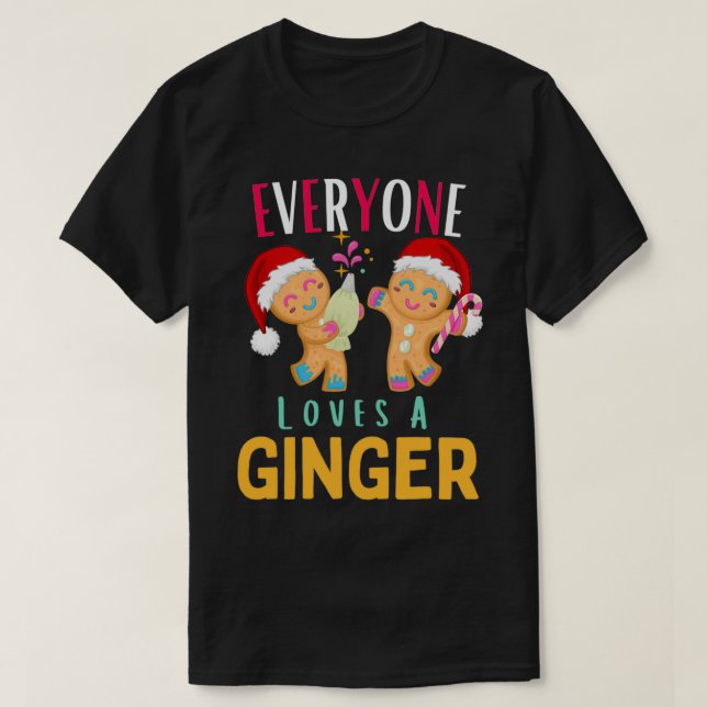 Alla Kärlek A GingerFunny julGingerBread T Shirt (Design framsida)
