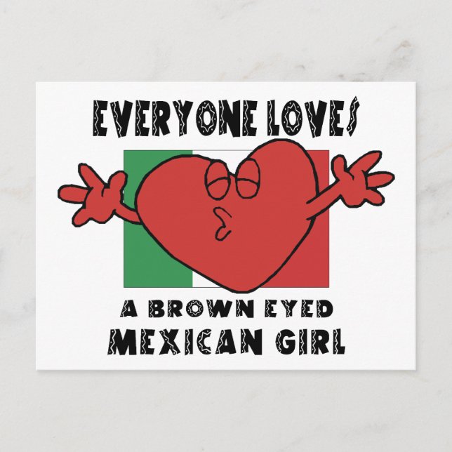 Alla Kärlek A Mexican Girl Vykort (Framsida)