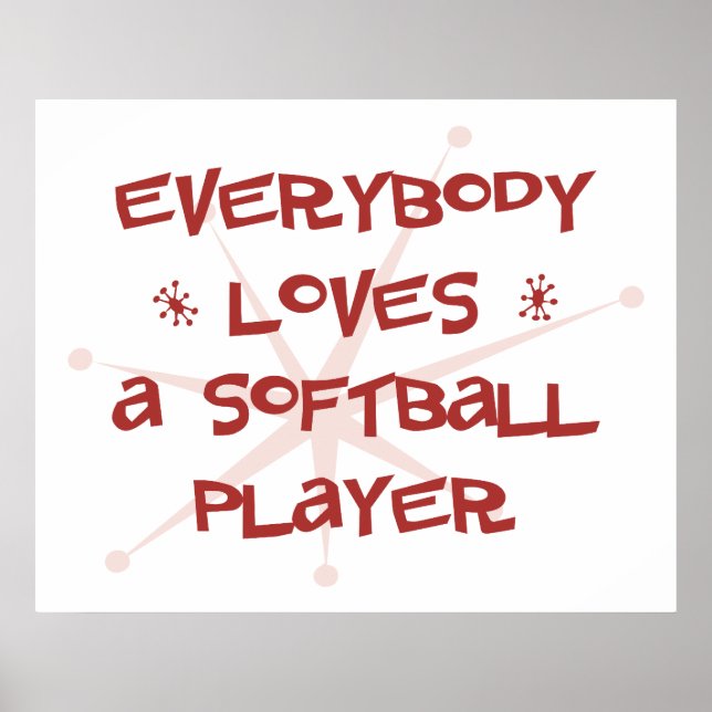 Alla Kärlek A Softball Player Poster (Framsidan)
