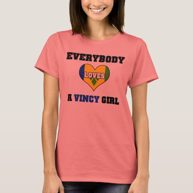 Alla kärlek a Vincy Girl T-shirt (Framsida)