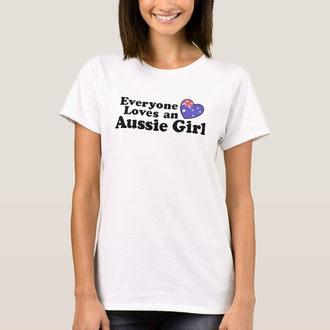 Alla Kärlek An Aussie Girl T Shirt (Framsida)