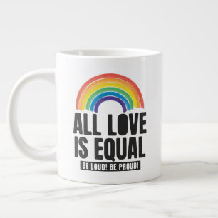 Alla Kärlek är lika med HBT-Pridet för lika Höger Jumbo Mugg