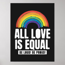 Alla Kärlek är lika med HBT-Pridet för lika Höger Poster
