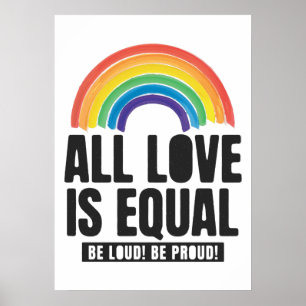 Alla Kärlek är lika med HBT-Pridet för lika Höger  Poster