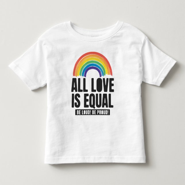 Alla Kärlek är lika med HBT-Pridet för lika Höger  T Shirt (Framsida)