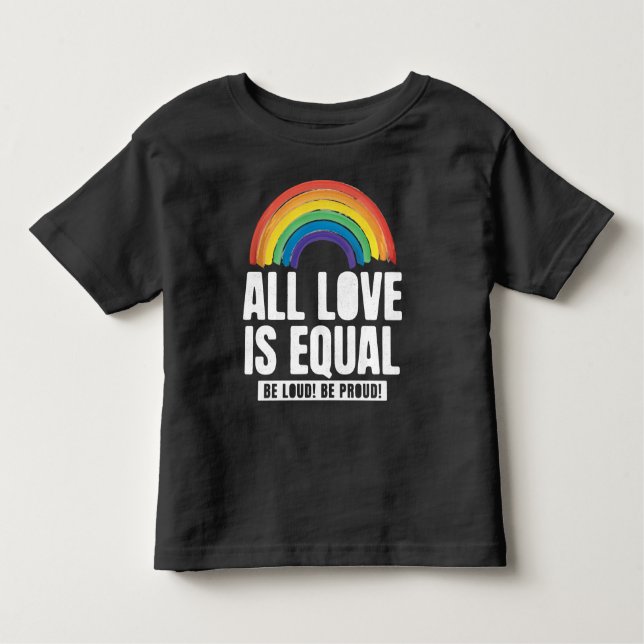 Alla Kärlek är lika med HBT-Pridet för lika Höger  T Shirt (Framsida)