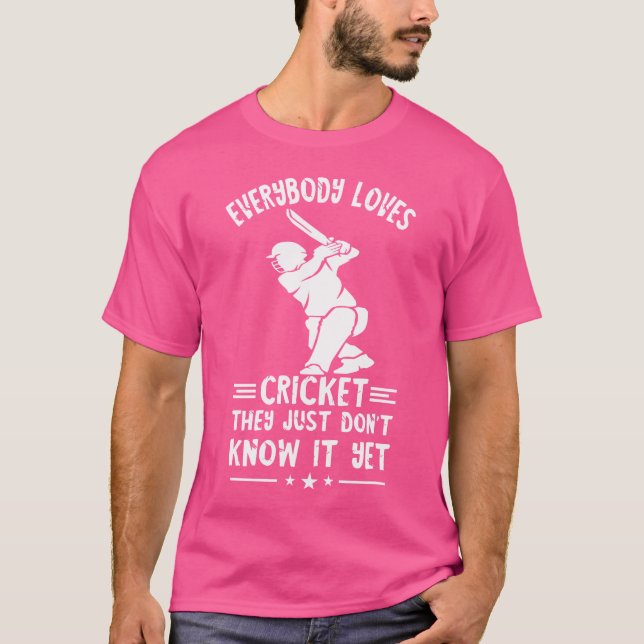 Alla Kärlek Cricket Batsman Cricketer Cricketi T Shirt (Framsida)