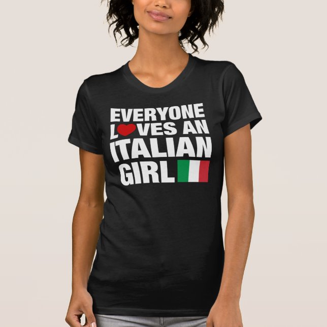 Alla Kärlek en italiensk flicka T-shirt (Framsida)
