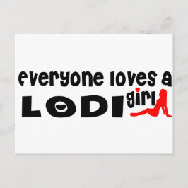 Alla kärlek en Lodi-flicka Vykort