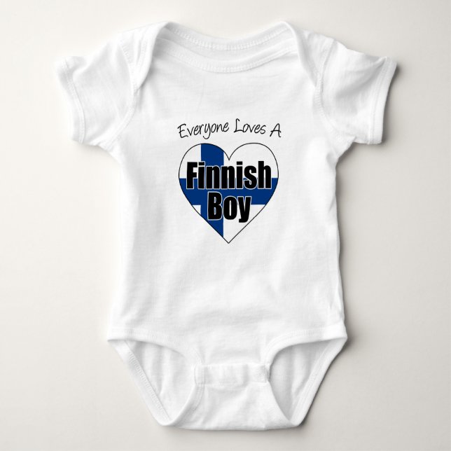 Alla Kärlek Finlands Boy Tröja (Framsida)