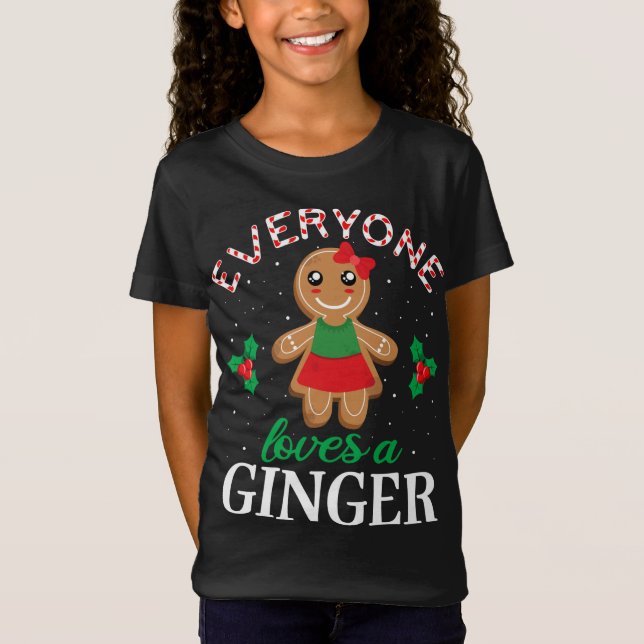 Alla Kärlek Ginger Cookie Apparel, julgi T Shirt (Framsida)