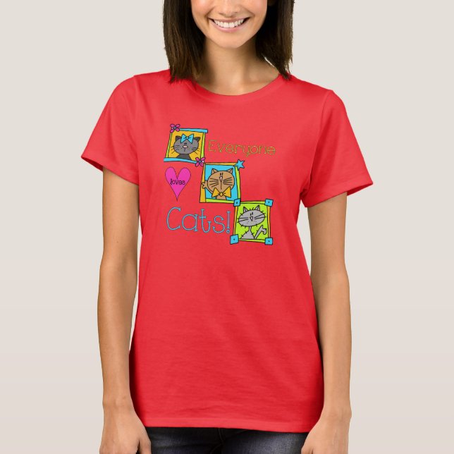 Alla Kärlek-katter T Shirt (Framsida)