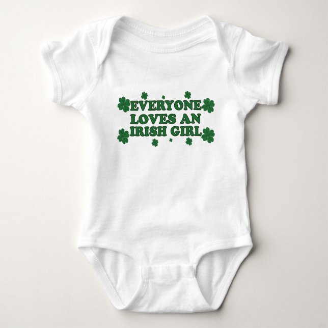 Alla Kärlek och Irish Girl Baby Creeper Tee Shirt (Framsida)