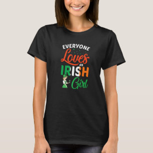 Alla Kärlek och Irish Girl Funny St patricks day T Shirt