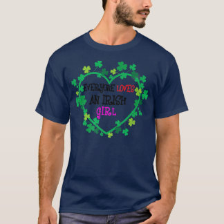 Alla Kärlek och Irish Girl Saint patrick Day 202 T Shirt