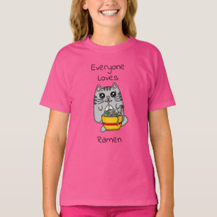 Alla Kärlek Ramen   Funny Cat Pun T Shirt