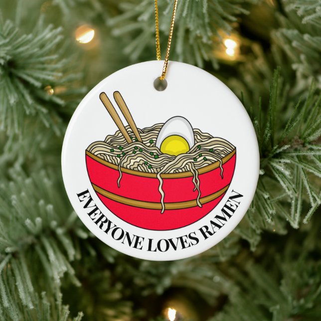 Alla Kärlek Ramen | Funny jul Pun Julgransprydnad Keramik (Träd)