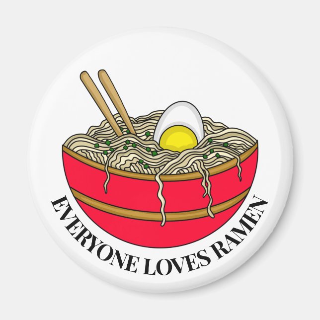 Alla Kärlek Ramen | Funny Pun Magnet (Framsidan)