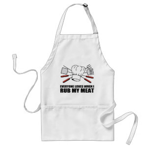 Alla kärlekar, när jag gnider min meat. förkläde