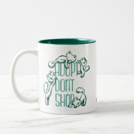 Alla katter: Adopt shoppar inte Två-Tonad Mugg