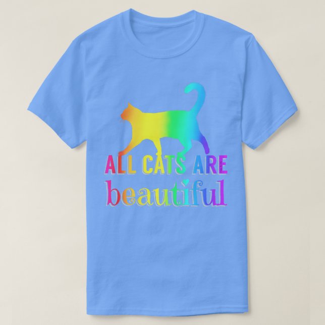 Alla katter är vackra t shirt (Design framsida)