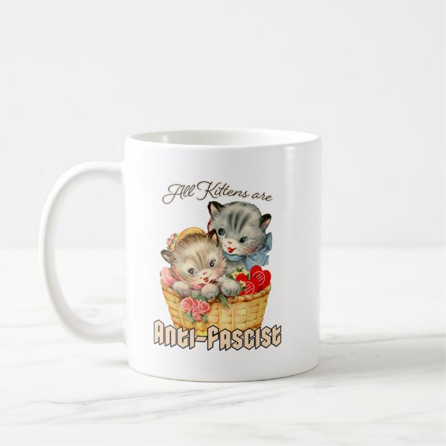 Alla Kittens är antifascistiska Kaffemugg (Vänster)