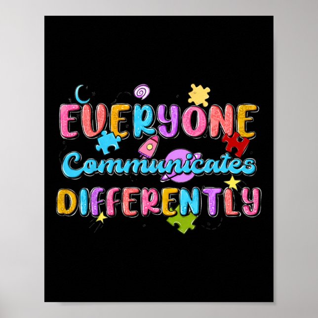 Alla Kommunicerar Olika Autism Specialpedagogik Poster (Framsidan)
