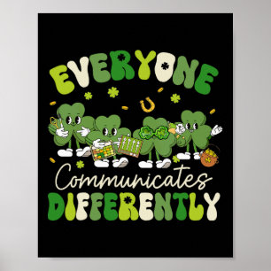 Alla kommunicerar olika autism St Patric Poster