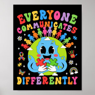 Alla kommunicerar olika autism Tal Poster