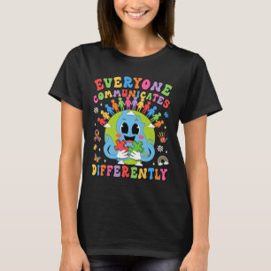 Alla Kommunicerar Olika Autism Talterapi T Shirt