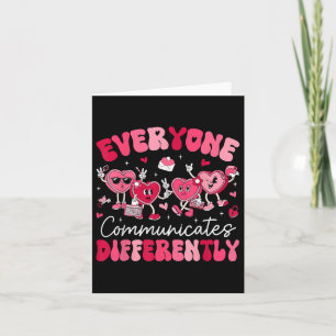 Alla Kommunicerar Olika Autism Valentine Kort