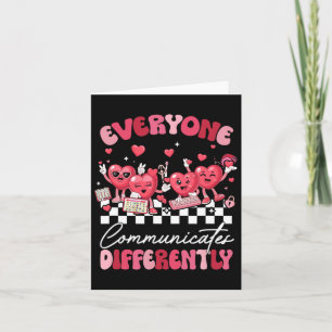 Alla Kommunicerar Olika Autism Valentine Kort