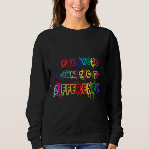 Alla kommunicerar olika för autism t shirt