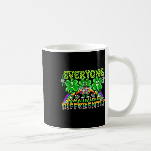 Alla kommunicerar olika Patrick's Day Spe Kaffemugg (Höger)