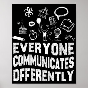 Alla kommunicerar olika Specialpedagogik Poster