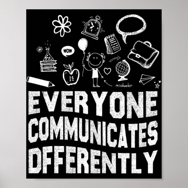 Alla kommunicerar olika Specialpedagogik Poster (Framsidan)