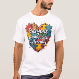 Alla kommunicerar på olika sätt t shirt